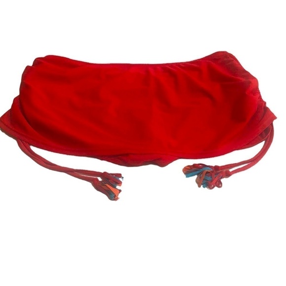 Swim By Cacique (Lane Bryant)Red Drawstring Side Tie Swimsuit Skort Size 18 - Picture 4 of 13